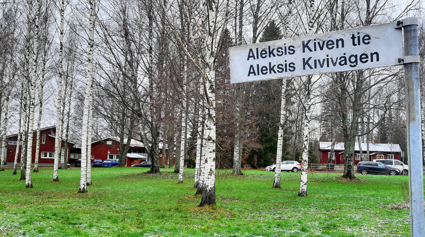 Björkpark framför Fanjunkars torp och Jukola daghem.