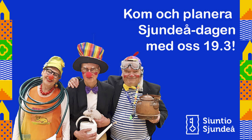 Bilden har texten Kom och planera Sjundeådagen med oss 19.3!